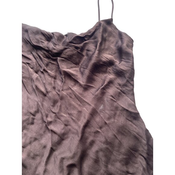 Zara Basic women's Small S SM Brown Spaghetti Strap Tank Top - Picture 3 of 8